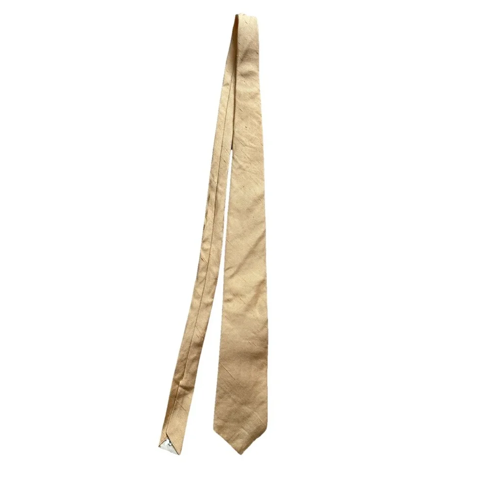 Vintage Damon Tie Necktie Yellow Gold All‎ Silk